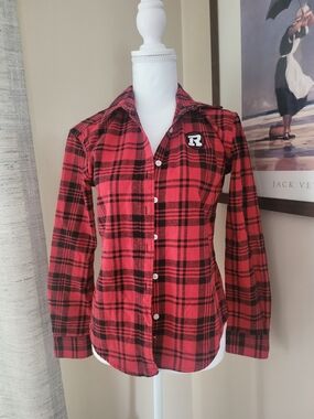 Women's Ottawa RedBlacks Plaid Button-Up Shirt